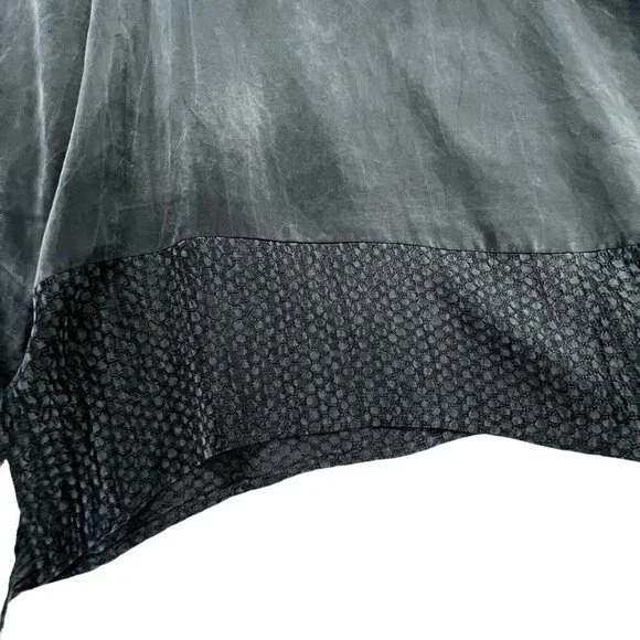 Vtg Wild Rose Midi Maxi Skirt Set 2 piece Womens 14 Gray Boho Rayon Textured USA - Picture 5 of 16